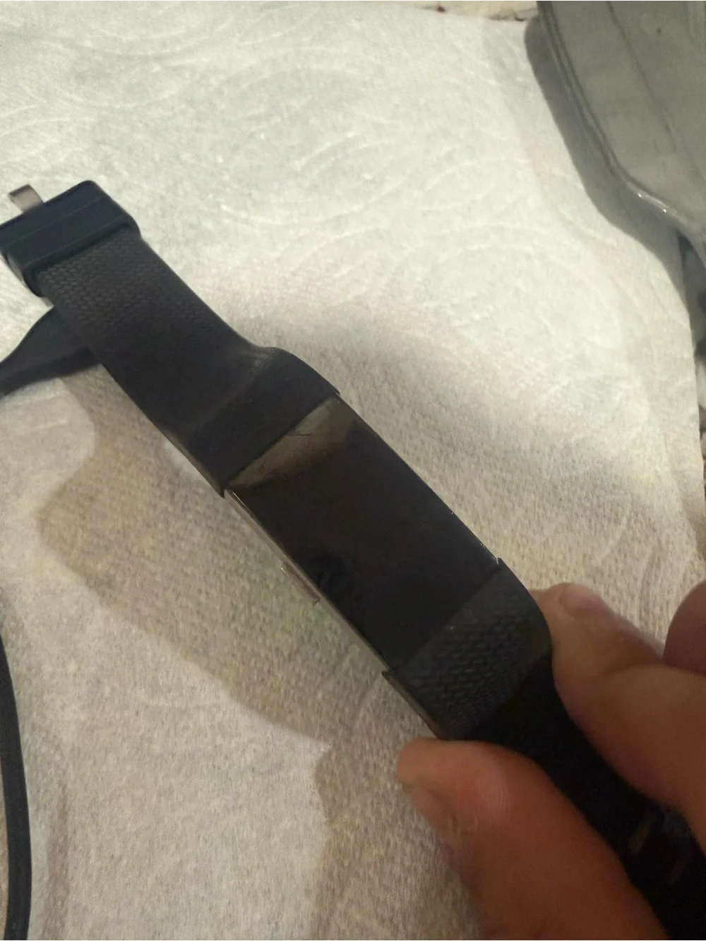 fitbit Black Fitness Tracker with USB Charger Cable